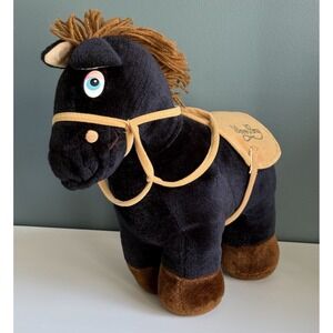 Rare Black Vintage Show Pony Plush Horse 1984 Stuffed Animal Doll 15" JRL CPK 81